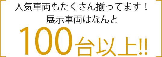 人気車両100台以上